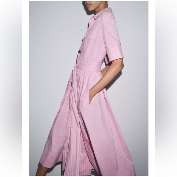 Zara ZW Collection Poplin Shirt Dress - Picture 10 of 16